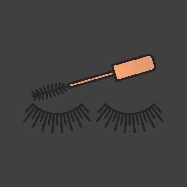 Mascara pour les yeux icône — Image vectorielle