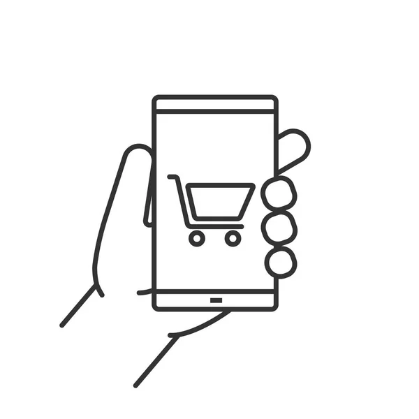 Handheld smartphone pictogram — Stockvector