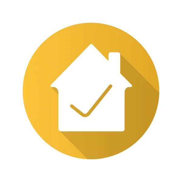 Checked house icon — Stock Vector