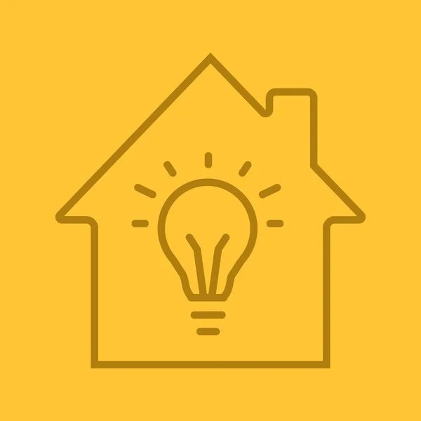 Ikona domu elektryfikacji — Wektor stockowy