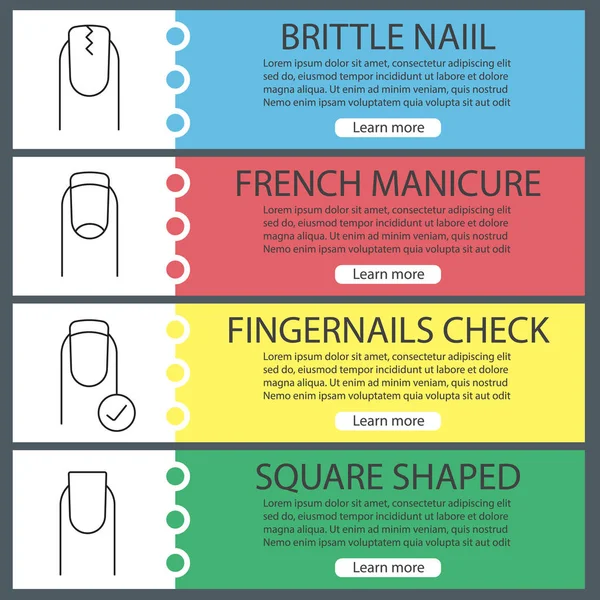 Afiş şablonlar kümesi manikür