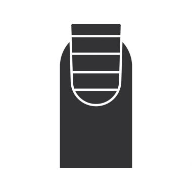 Çizgili tırnak sanat tasarım simgesi