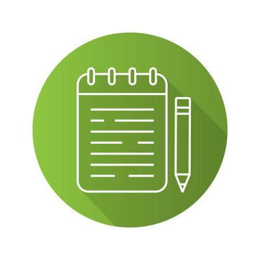 Not defteri düz simgesi