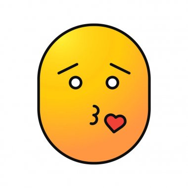 Gülen atma öpücük simgesi