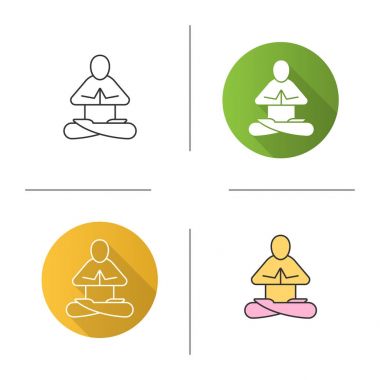 Yoga pozisyon simgeler