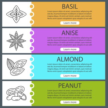 Baharat şablonları kümesi banner