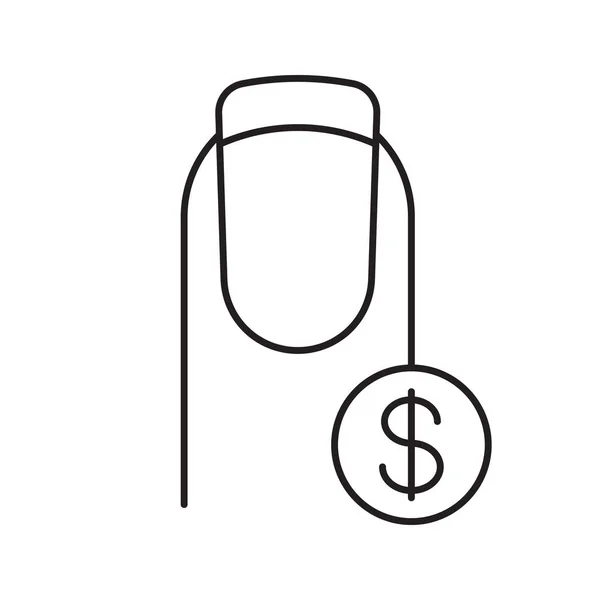 Icono de precios de servicios de salón de uñas — Vector de stock