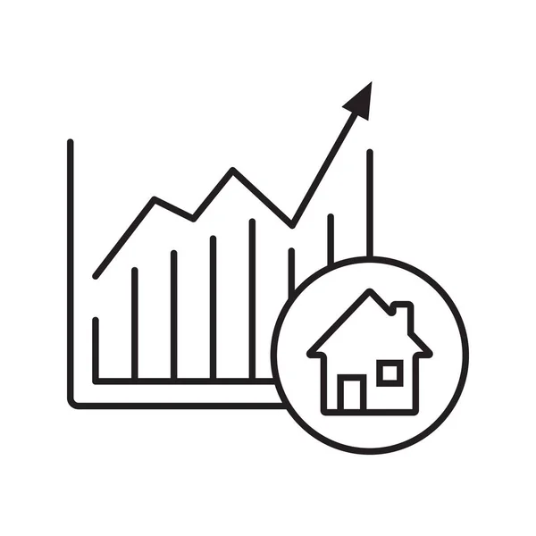 Real estate market growth icon