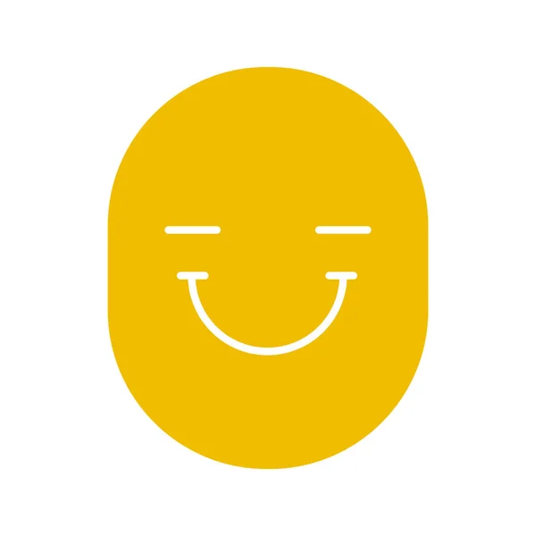 Icono de sonrisa feliz y divertida — Vector de stock