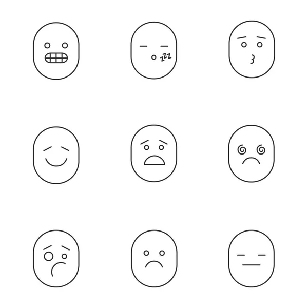 Smiles icons set — Stock Vector