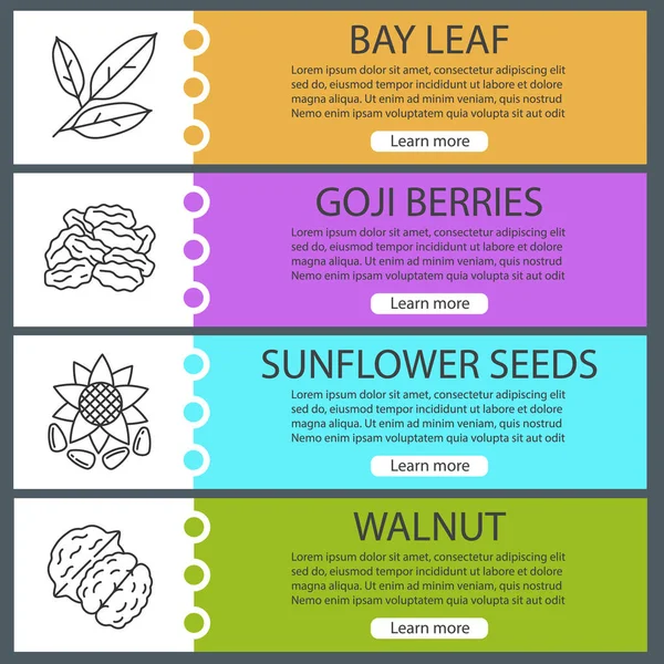 Baharat şablonları kümesi banner