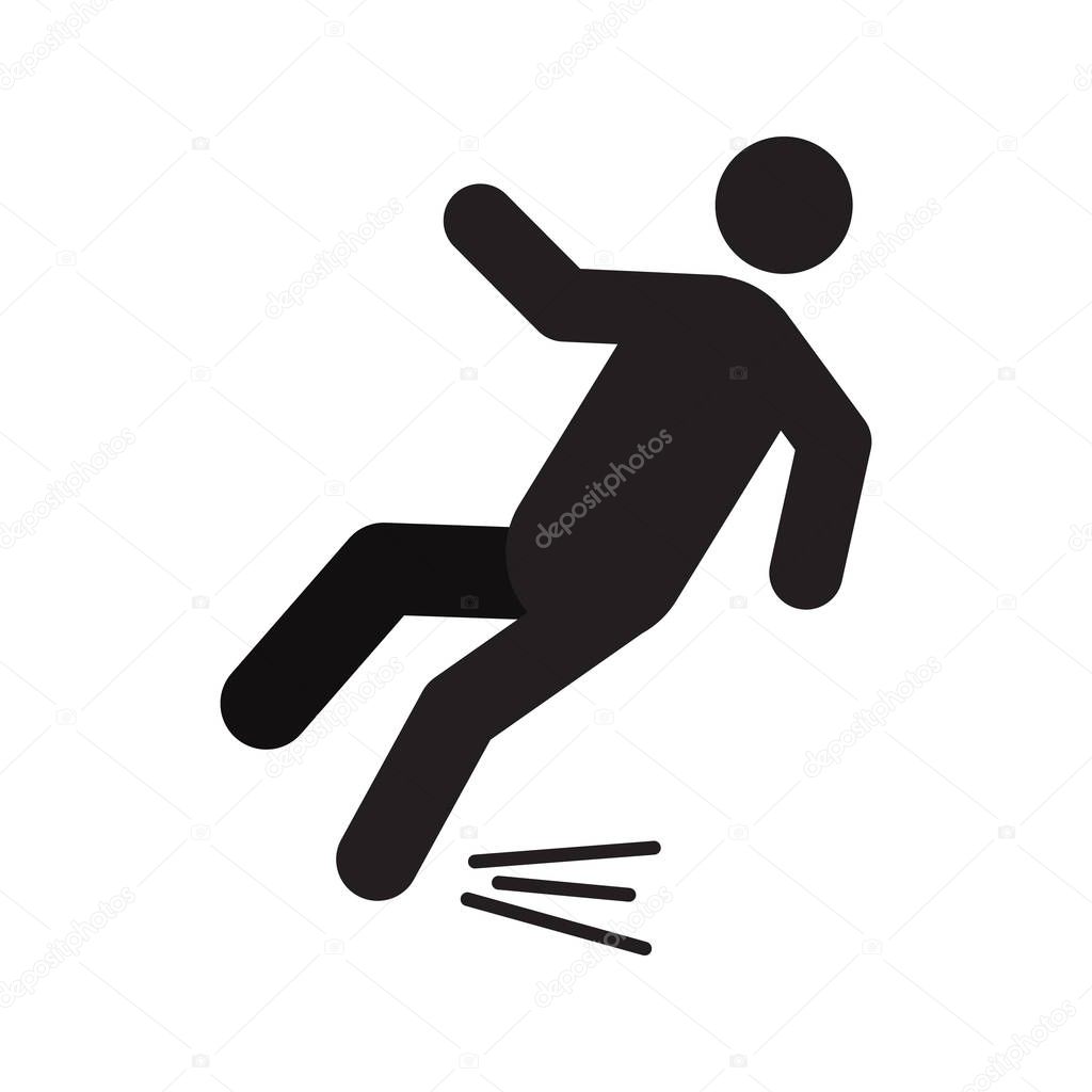 Man falling down icon