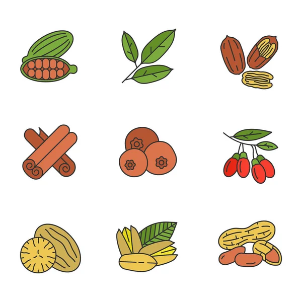 Spices icons set — Stock Vector