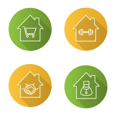 Doğrusal uzun gölge simgesi