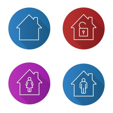 Doğrusal uzun gölge simgesi