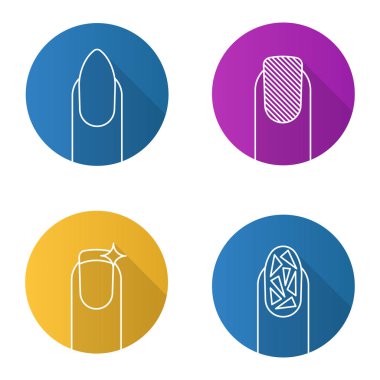 Doğrusal uzun gölge simgesi