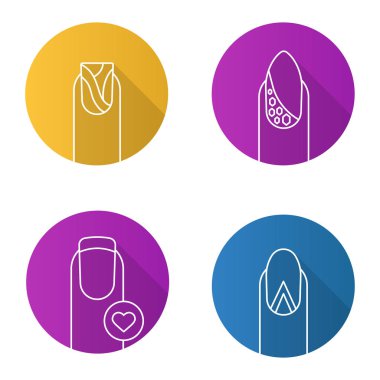 Doğrusal uzun gölge simgesi