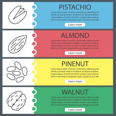 Fındık türleri glif Icons set