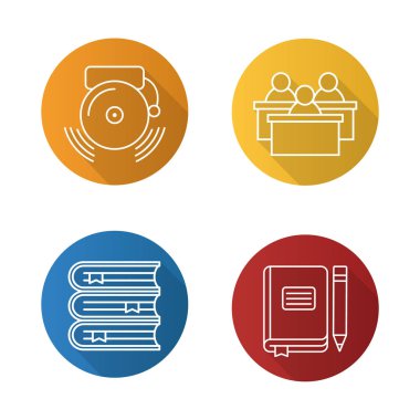 Doğrusal uzun gölge simgesi