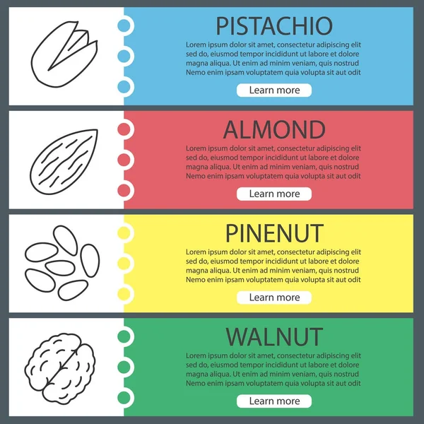 Fındık türleri glif Icons set