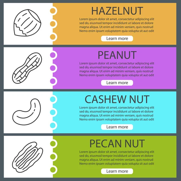 Fındık türleri glif Icons set