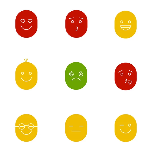 Ikon warna glif emoticon - Stok Vektor