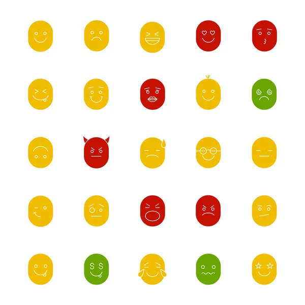 Émoticône glyphe icône de couleur — Image vectorielle