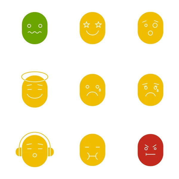 Ikon warna glif emoticon - Stok Vektor