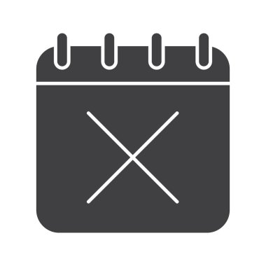 Takvim sayfası simgesi çapraz