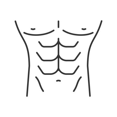 Kaslı erkek gövde simgesi