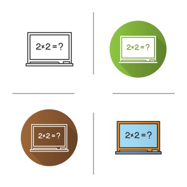 Okul yazı tahtası simgeler