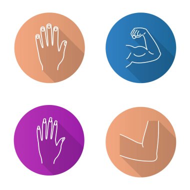 Vücut parçaları Icons set