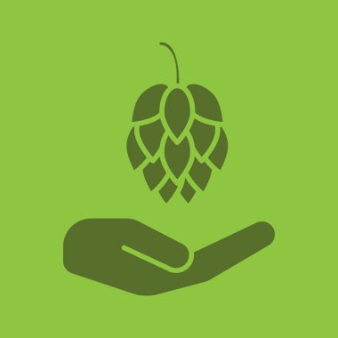 Hop koni simgesi olan açık el