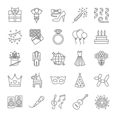 Tatil aksesuarları Icons set