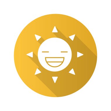 Gülen güneş gülümseme simgesi