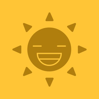 Gülen güneş gülümseme simgesi