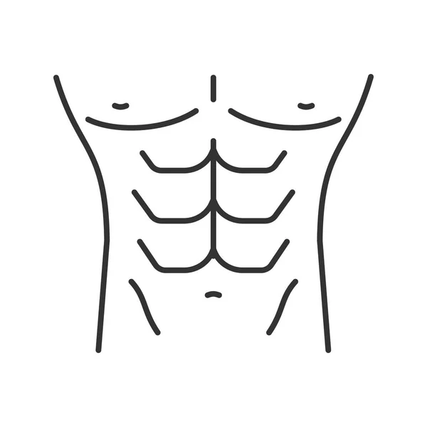 Icône torse masculin musculaire — Image vectorielle