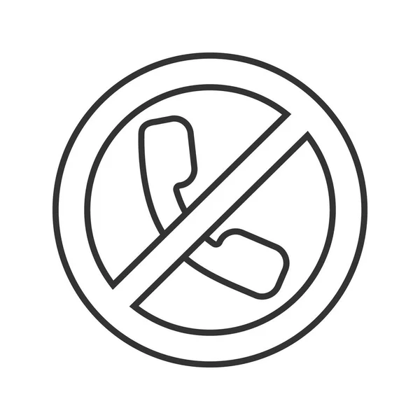 Sinal proibido com ícone de auscultador — Vetor de Stock