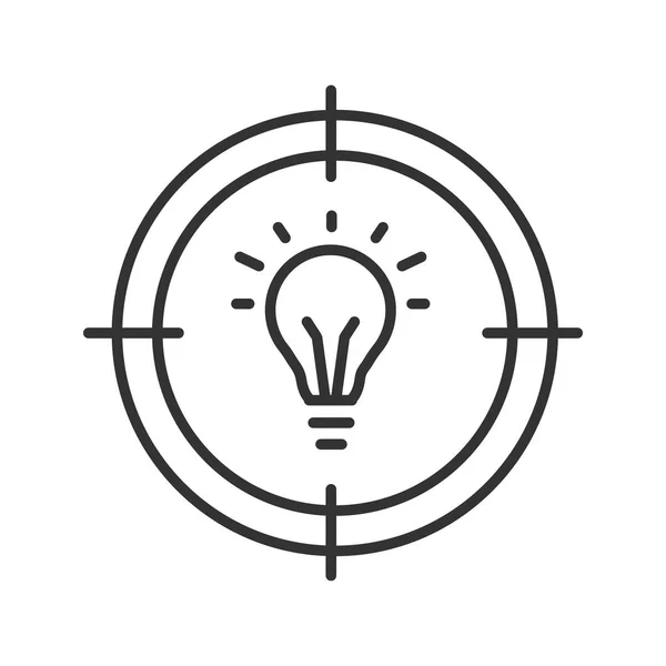 Sikta på glödlampa-ikonen — Stock vektor