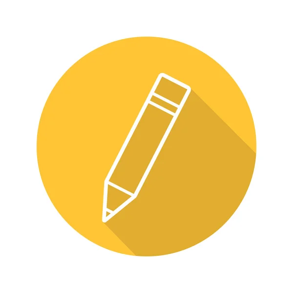 Blyertspenna med radergummi ikonen — Stock vektor