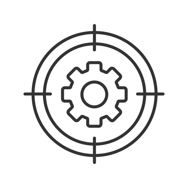 Visez sur l'icône de roue dentée — Image vectorielle