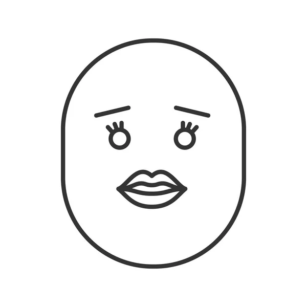 Sorridi con le labbra femminili icona — Vettoriale Stock