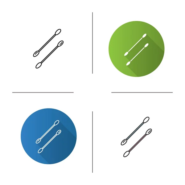 Cotton buds icons set — Stock Vector