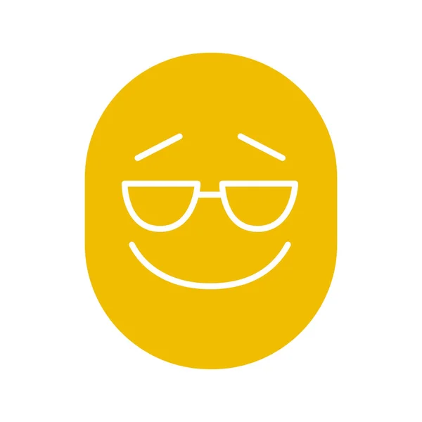 Cool sonrisa icono — Vector de stock