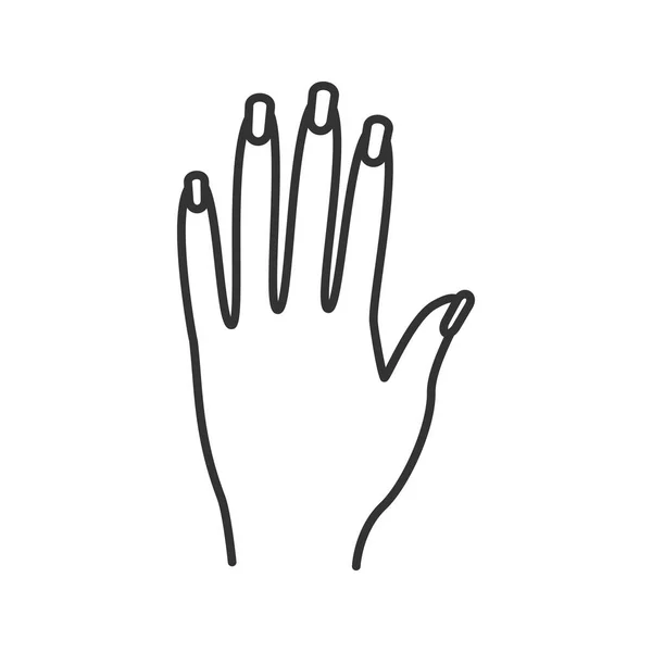 Női kéz ikon — Stock Vector