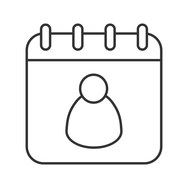 Benutzersymbol für Kalender — Stockvektor