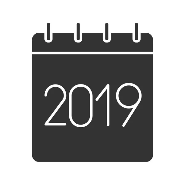 Icona del calendario annuale 2019 — Vettoriale Stock