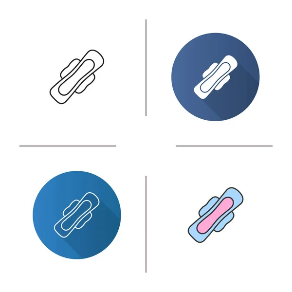 Sanitary napkin icons set — Stock Vector