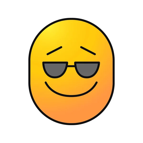 Cool sonrisa icono — Vector de stock