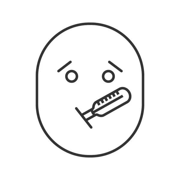 Zieke glimlach pictogram — Stockvector
